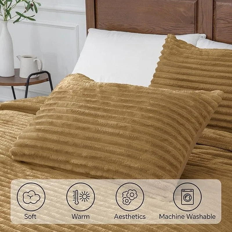 Sleep Scape Faux Fabric Blanket (Brown)- 300 GSM media 7