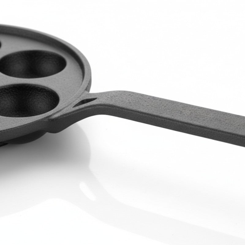 Gripappe Long Handle Cast Iron Paniyaram Pan media 8