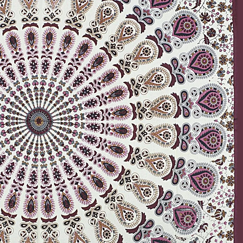 Snigdha Printed Diwan Set (Maroon) - Six Piece Set media 5
