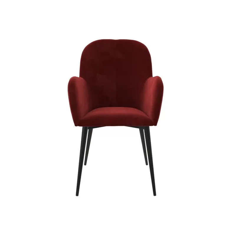 Velmora Metal Accent Chair - Red media 7