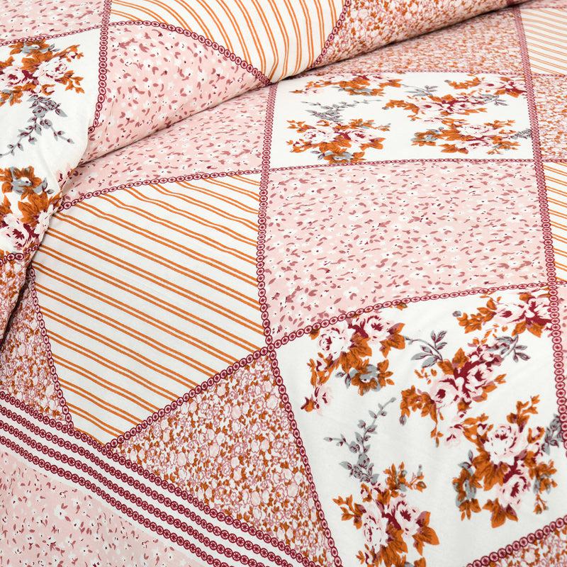 Kedari Cotton Bedsheet (Pink,White) - 160 TC media 3