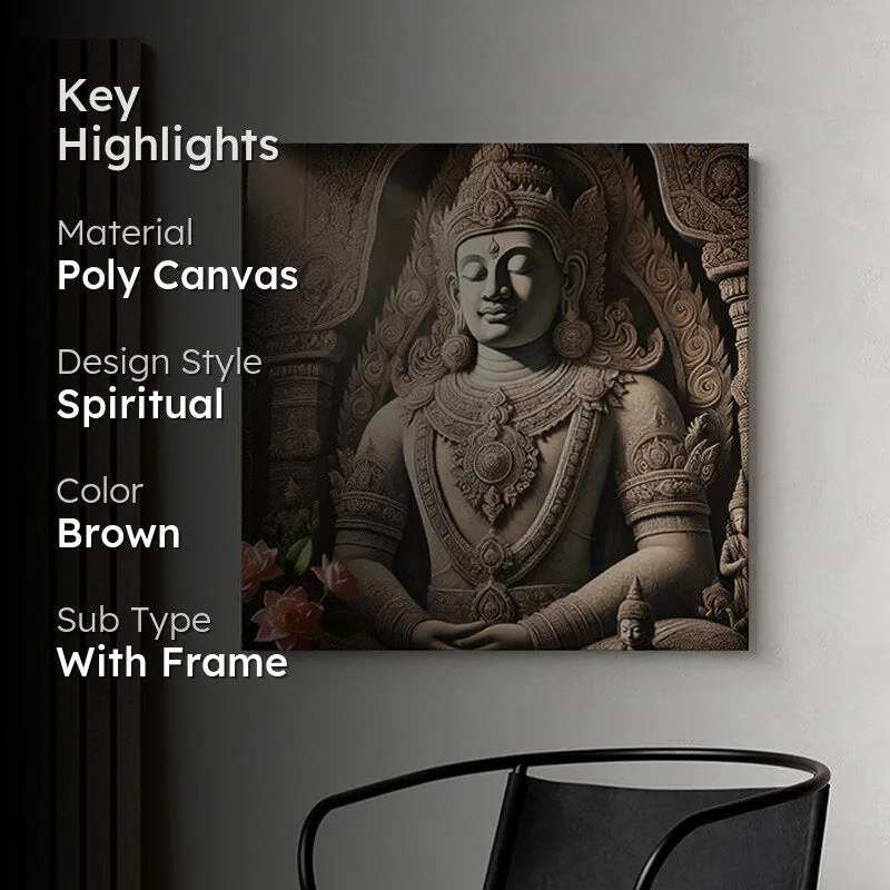 Tranquil Gautama Buddha Wall Painting media 2