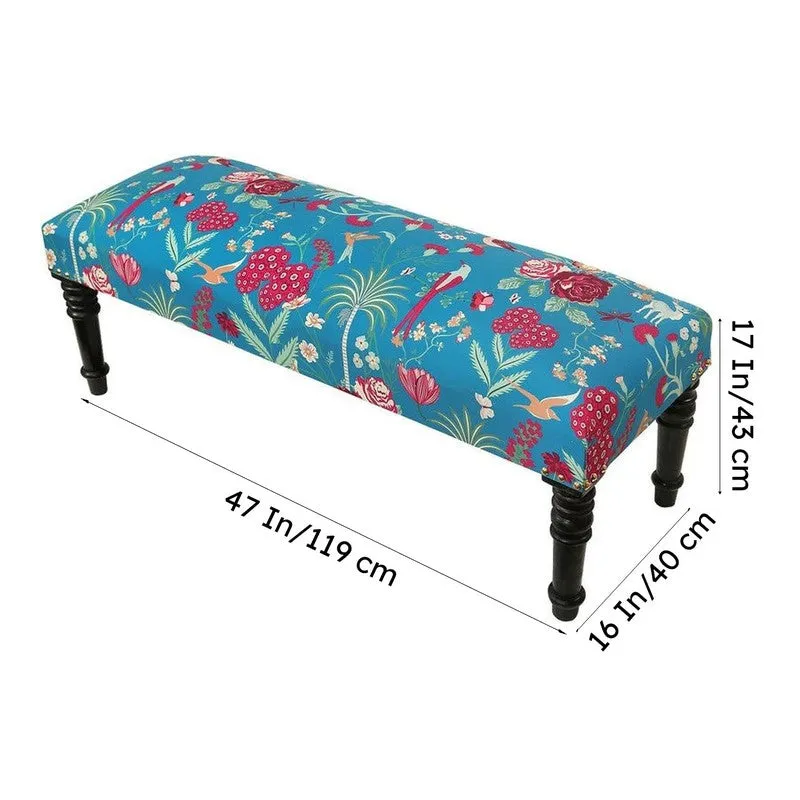 India Circus Sheesham Wood Floral Galore Wooden Bench - 7