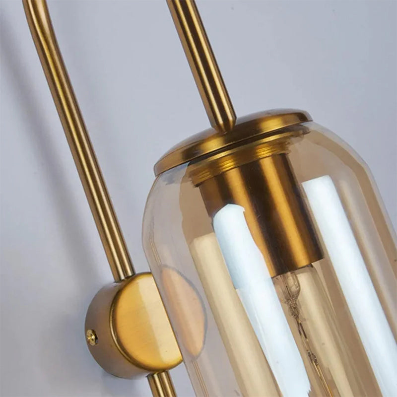 Loft Drop Metal & Glass Wall Lamp - Gold image 3