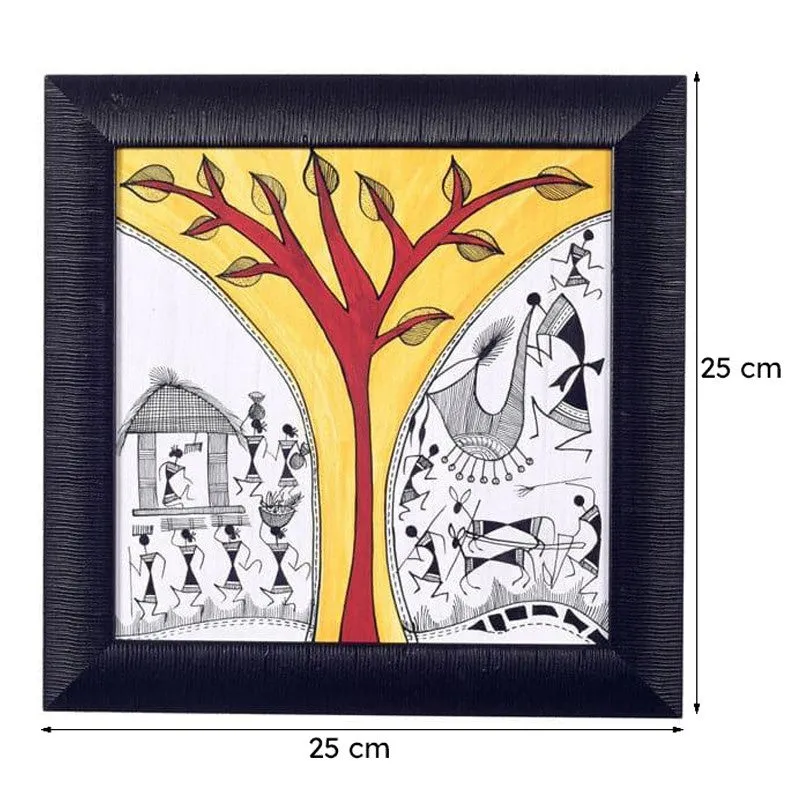 Warli Tree Canvas Wall Art media 6