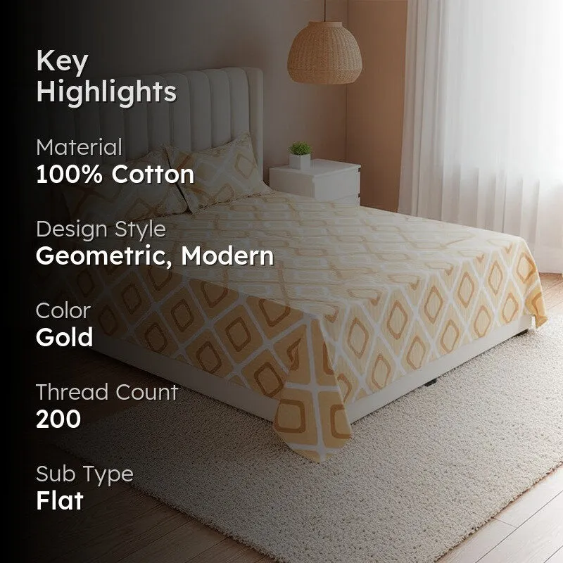 Nannia Neo Cotton Bedsheet (Yellow) - 200 TC media 2