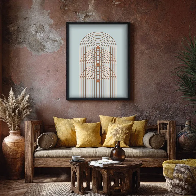 Azure Arches Canvas Wall Painting With Black Frame media 7