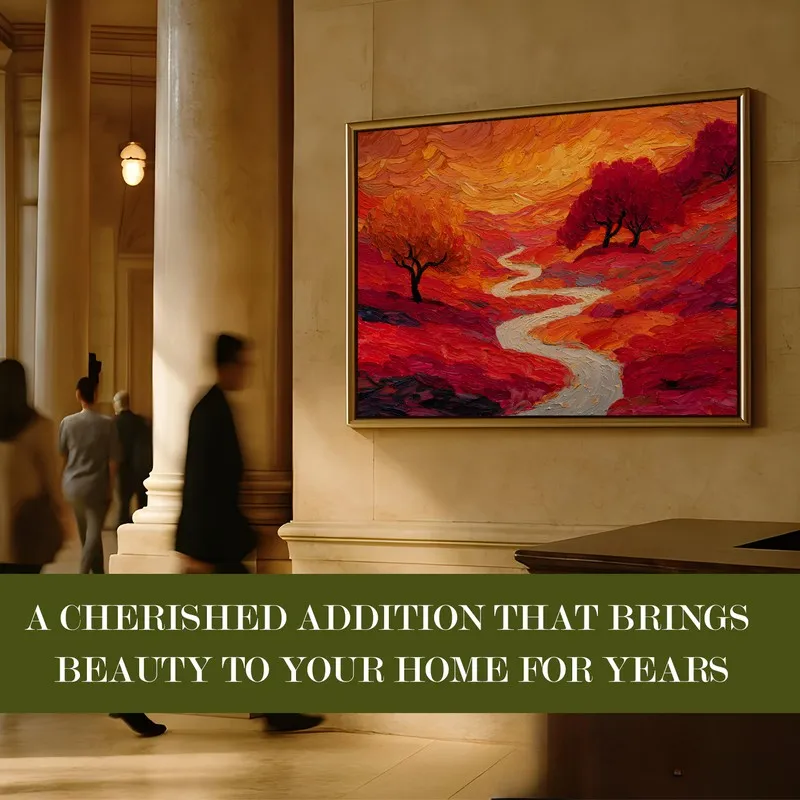 Autumn Reverie Canvas Wall Painting With Frame media 7
