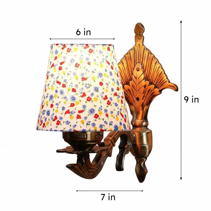 Magda Masique Color Splash Conical Fabric & Metal Wall Lamp media 5