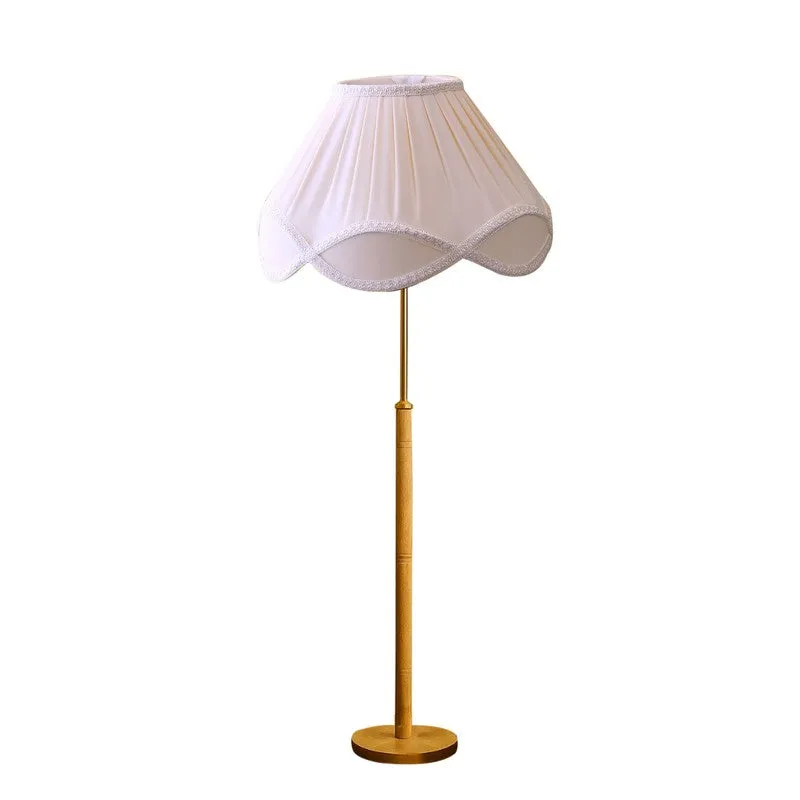 Maple Glow Wooden Floor Lamp - White media 5