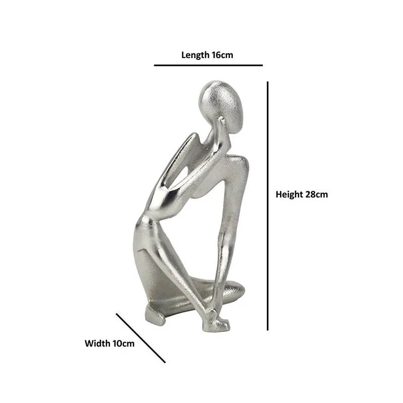 Human Ponder Showpiece (Silver) - Set Of Three media 6