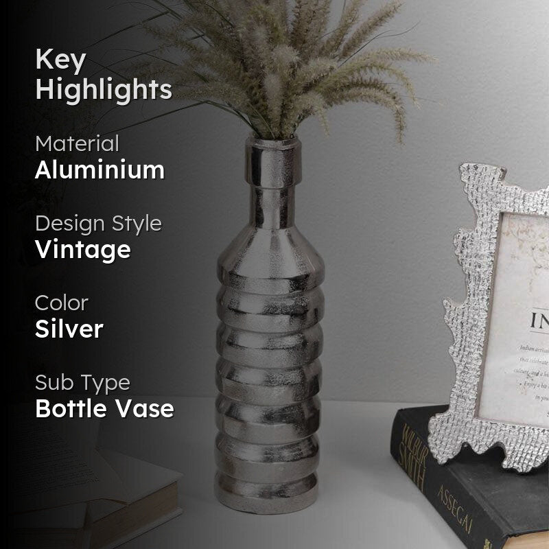 Silver Bottle Vase media 2