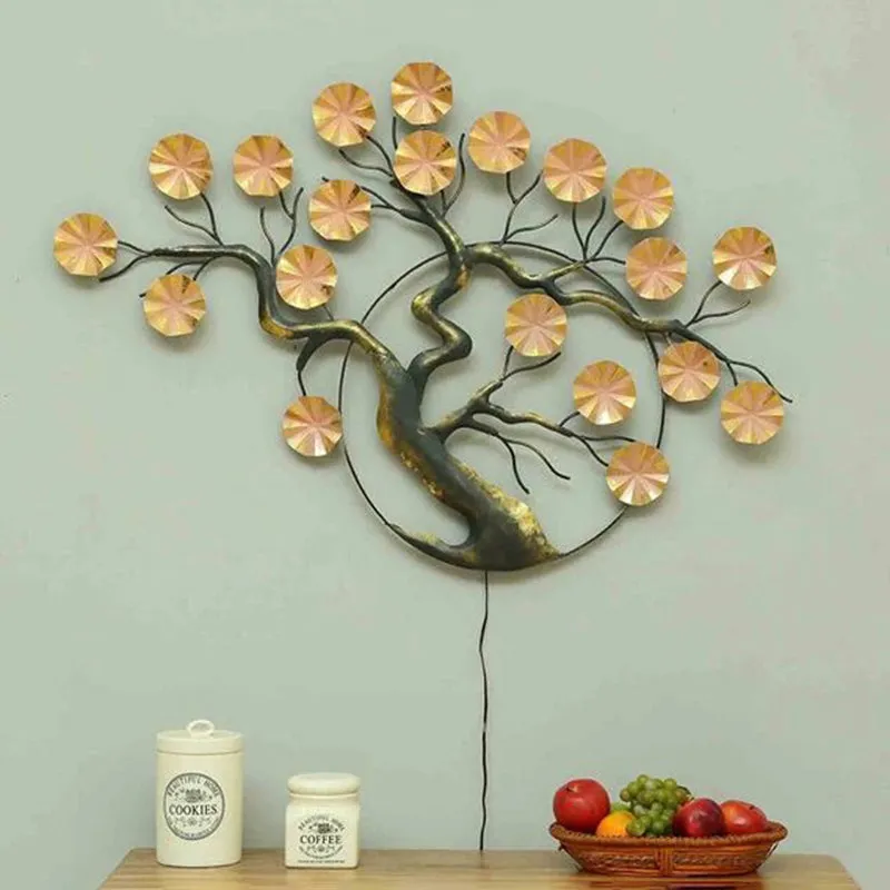 Backlit Flowering Tree Iron Wall Accent media 3