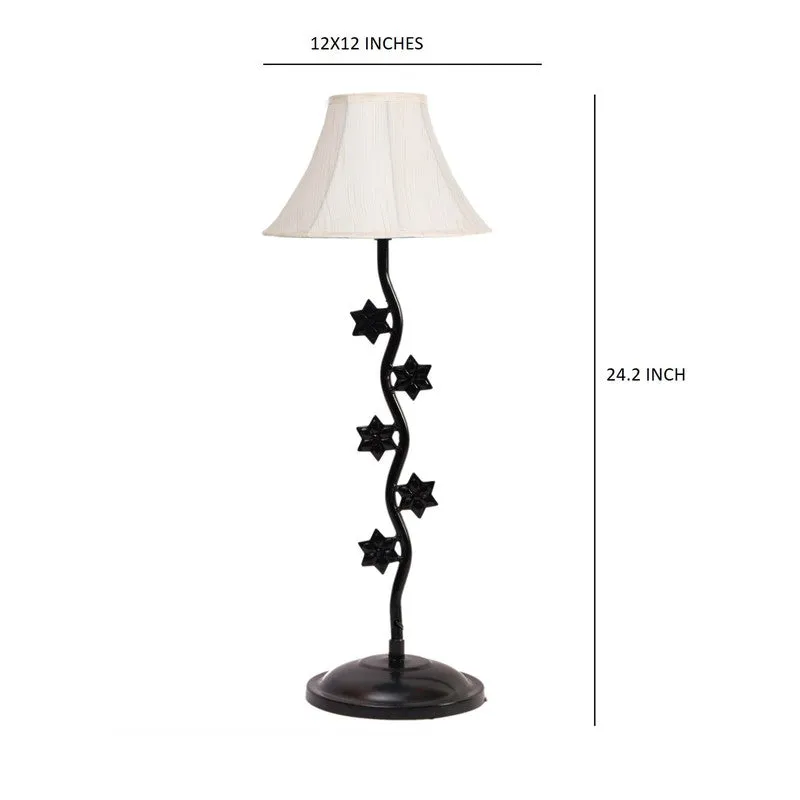 Celorien Cotton Table Lamp With Iron Base - White media 7