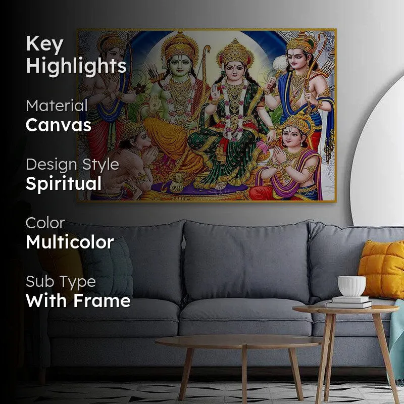 Ramadharma Sabha Spiritual Canvas Wall Painting With Frame media 2