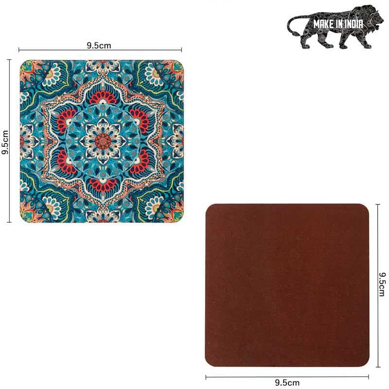 Zellij Square Coaster - Set Of Four media 4