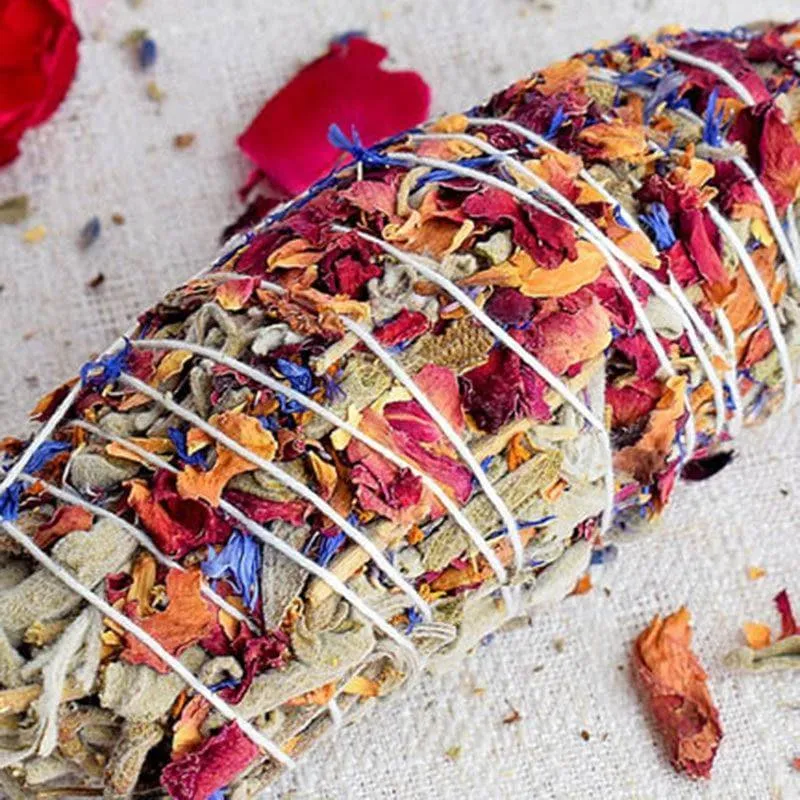 Floral Healing Sage Smudge Wand media 3
