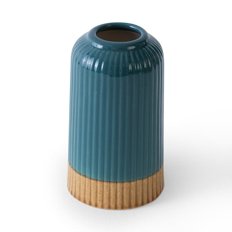 Nordic Blue Ceramic Minimal Vase media 7