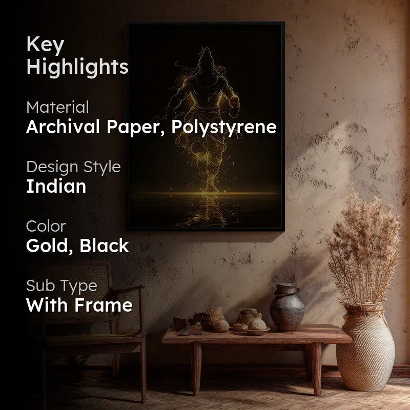 Golden Aura Mahadev Archival Paper Wall Art media 2