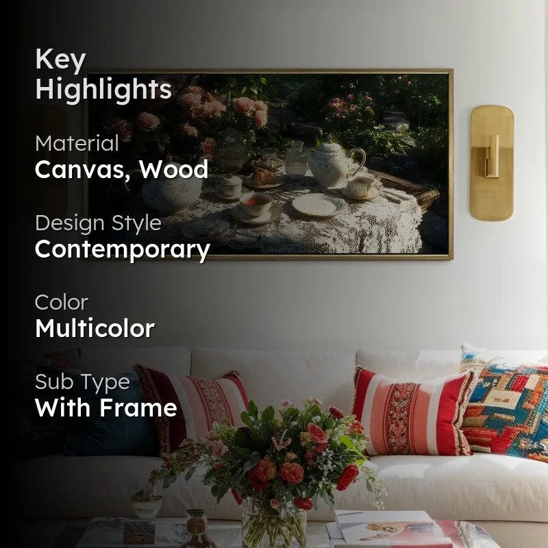Petal Silence Canvas Wall Painting With Frame media 2