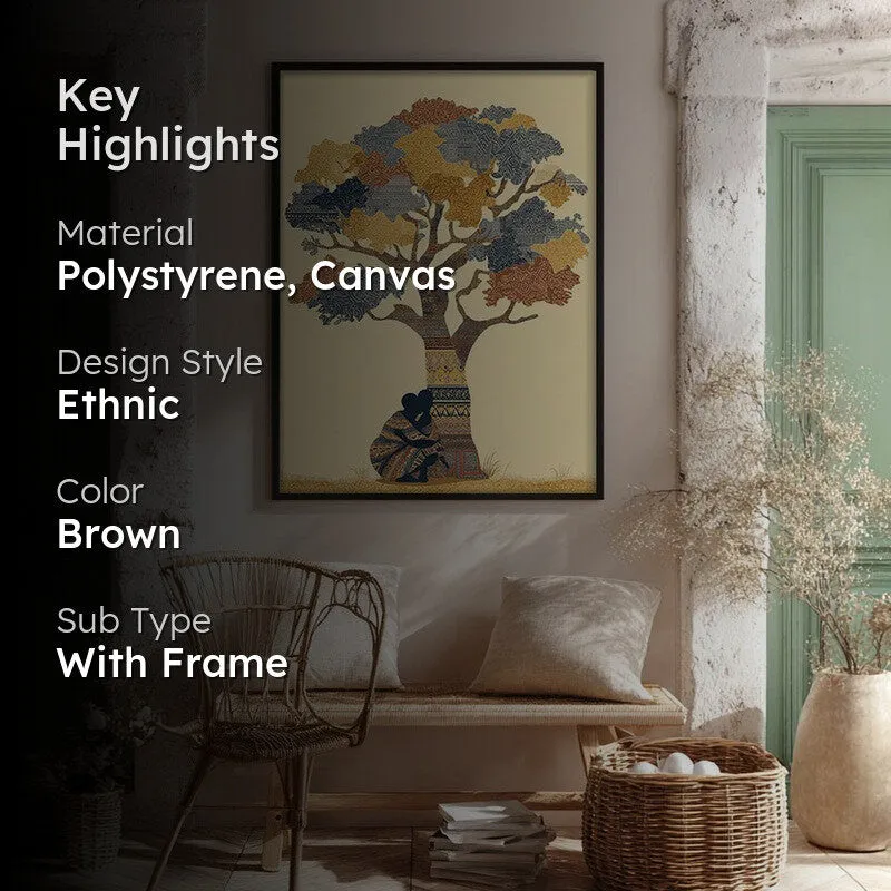 Kalpavriksha Canvas Wall Painting With Black Frame media 2