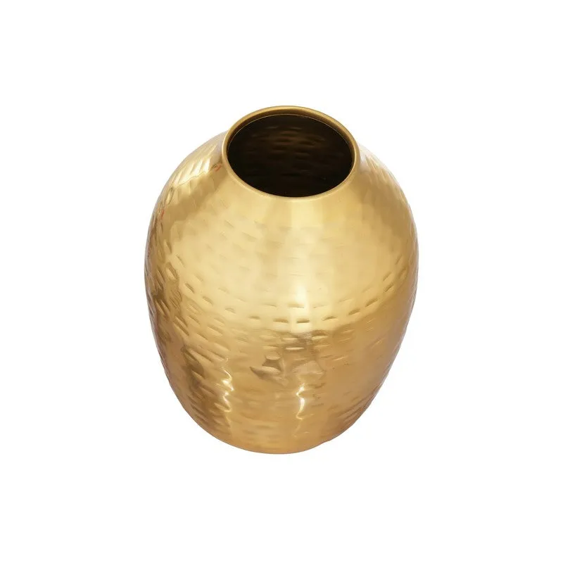 Petal Cascade Metal Vase -Gold media 4