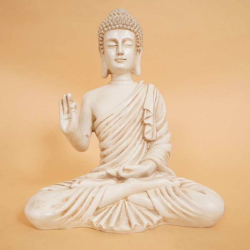 Peaceful Meditating Resin Buddha Idol media 8