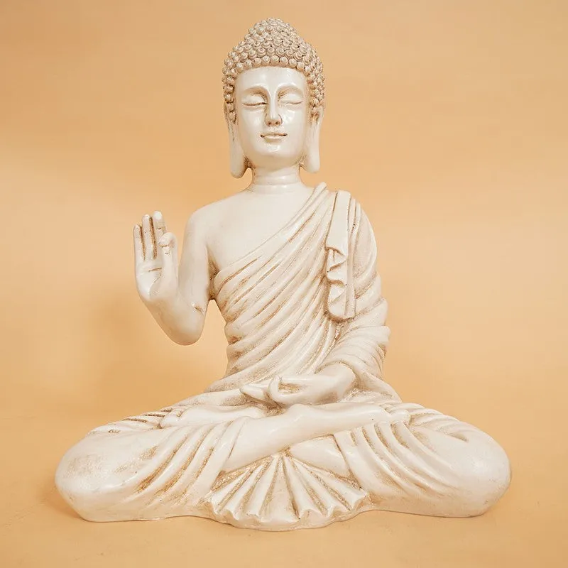 Peaceful Meditating Resin Buddha Idol media 8
