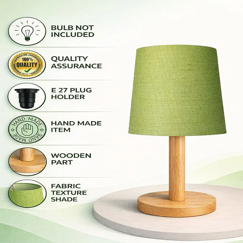 SolidGlow Wooden Table Lamp - Green media 4