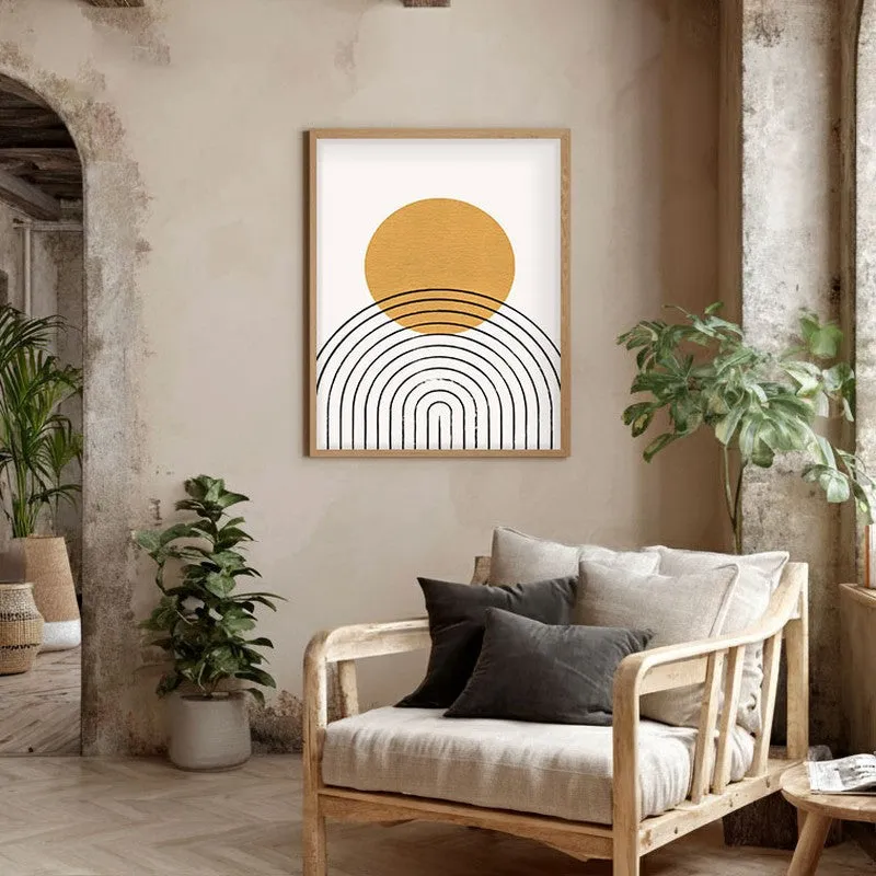 Radiant Balance Canvas Wall Painting With Brown Frame media 5
