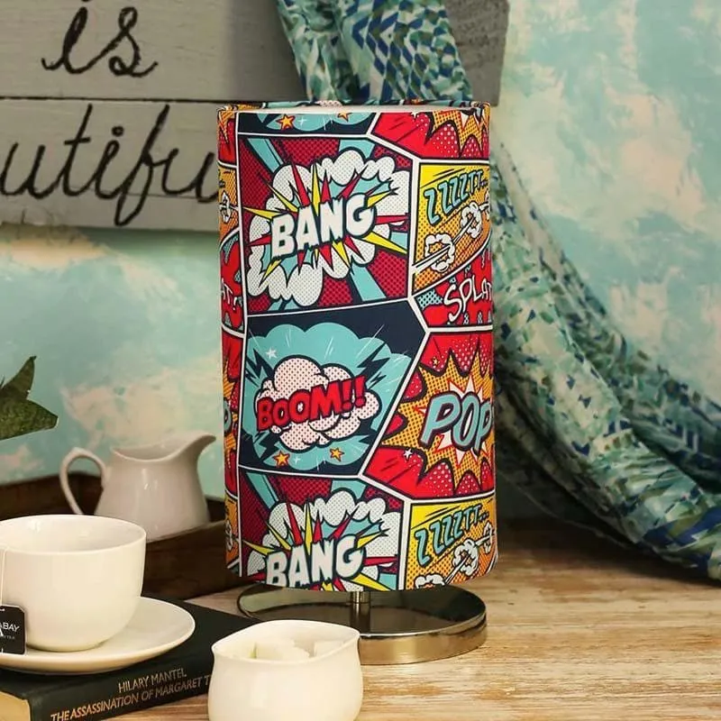Comic Fan Club Fabric Table Lamp - Multicolor media 3