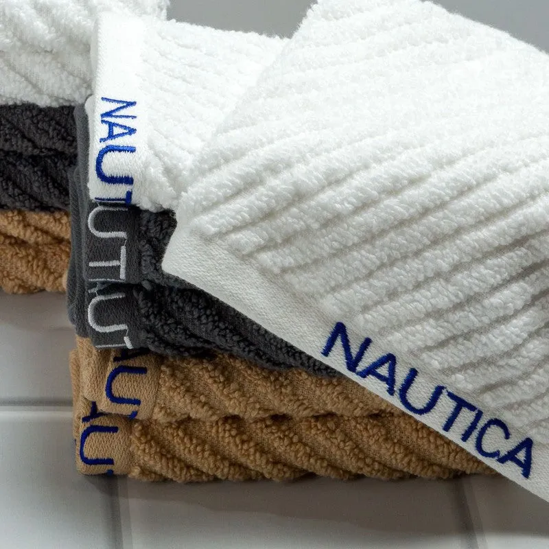 Nautica Riviera Soft Cotton Hand & Face Towel (White,Yellow & Grey) - Set Of Twelve media 4