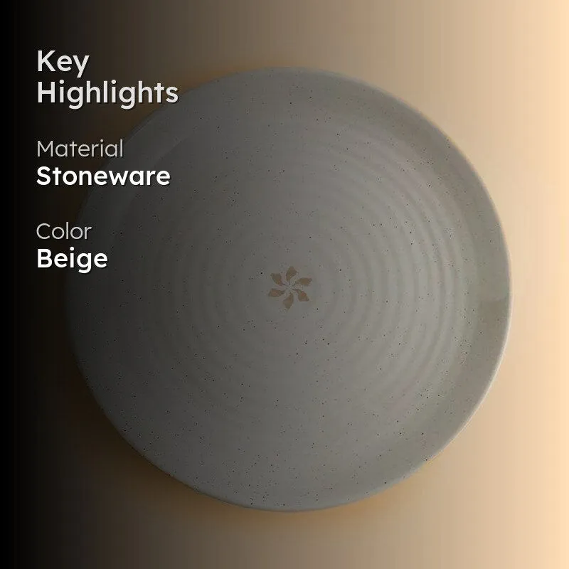 Ganga Dinner Plate (Beige) media 2