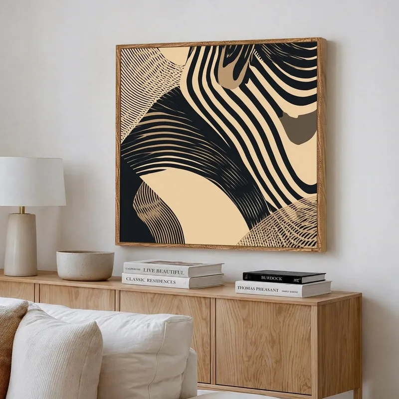 Line Symphony Canvas Wall Art With Frame media 5