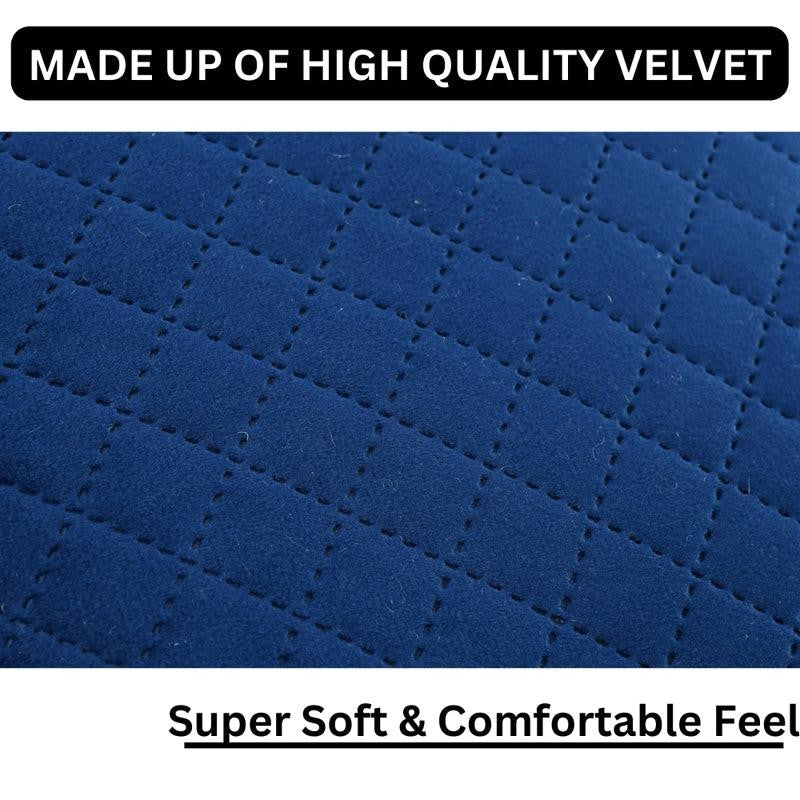 Orson Quilted Velvet Cushion Cover (Blue) - Set Of Five media 6