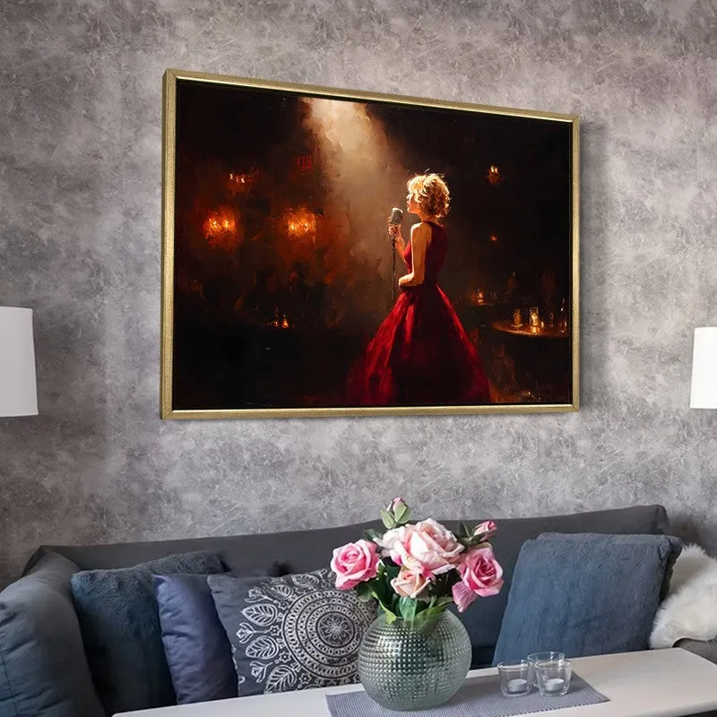 Jazz Diva Canvas Wall Painting With Frame media 6