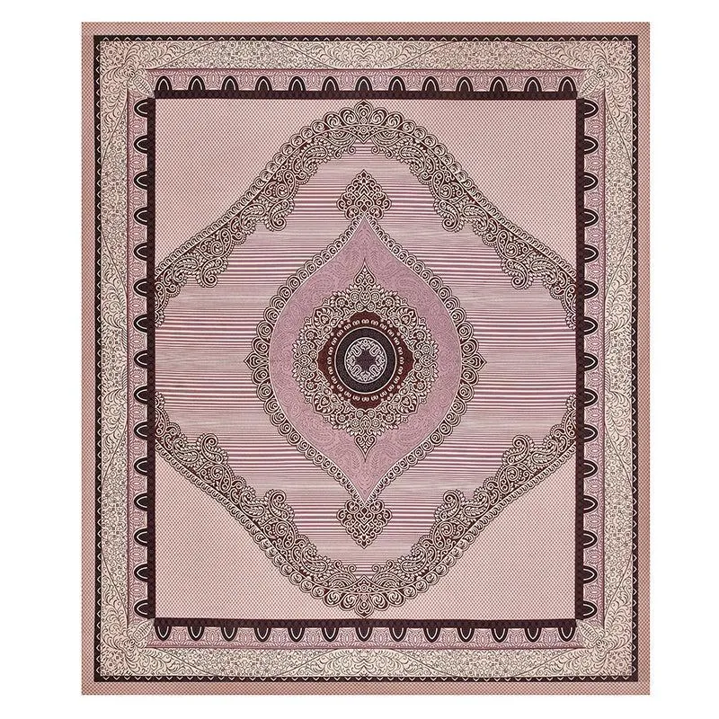 Vanya Velvet Ethnic Cotton Bedsheet (Pink) - 150 TC media 6