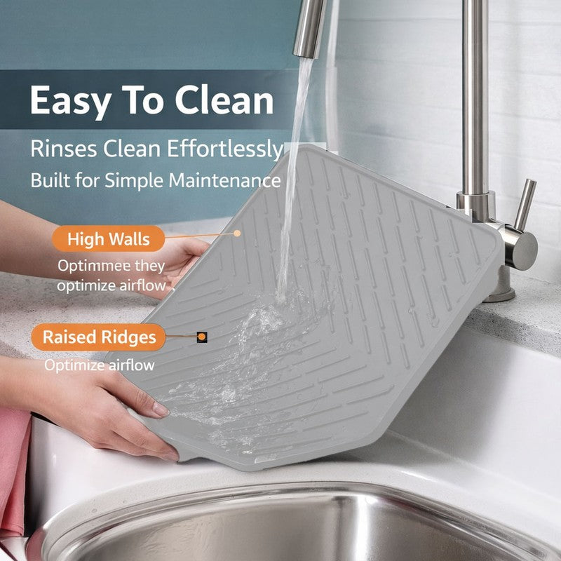 Rioware Comfort Grip Silicone Kitchen Mats - Grey media 6