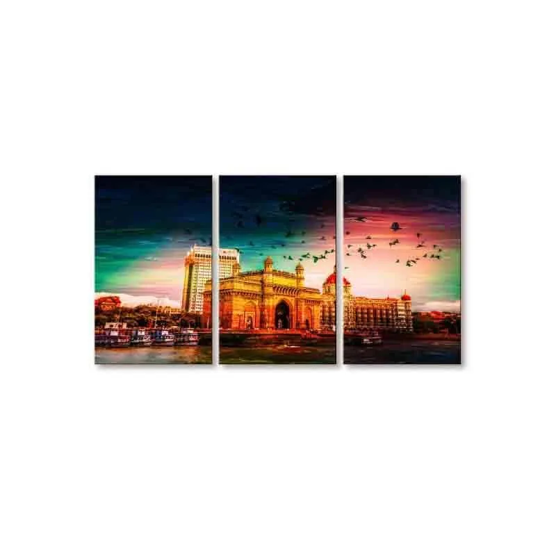 City Of Dreams Poly Canvas Wall Art - Three Piece Set media 5