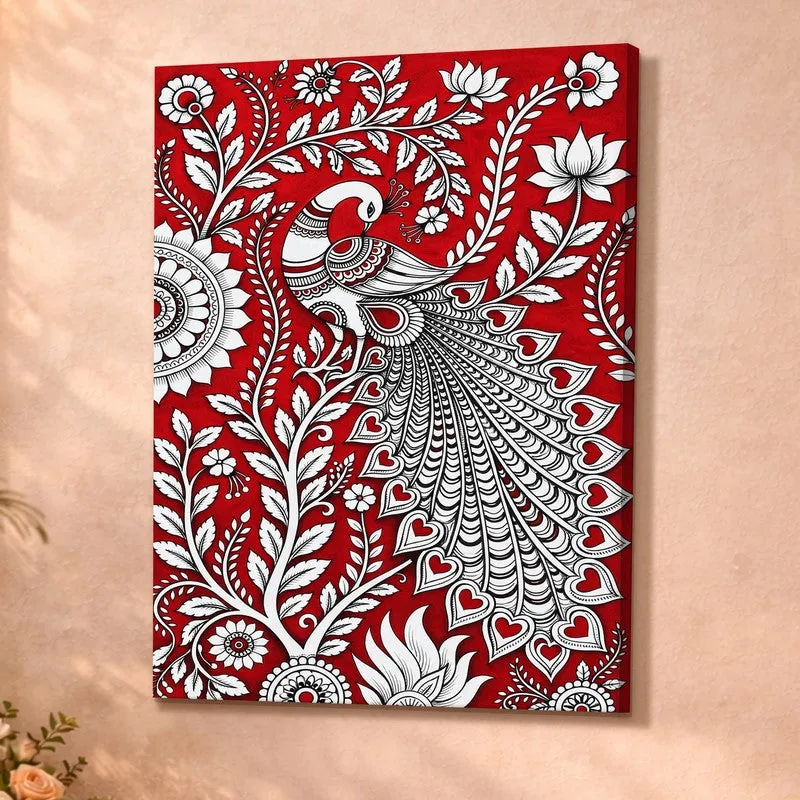 Majestic Peacock Canvas Wall Art & Paintings media 4