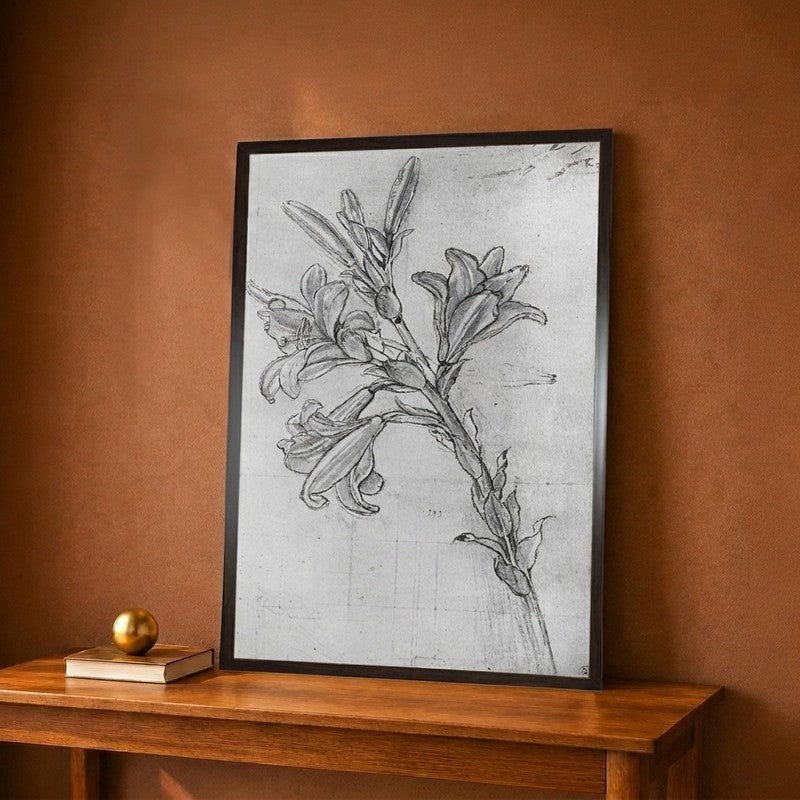 A Lily Canvas Wall Painting - 12 x 18 Inches