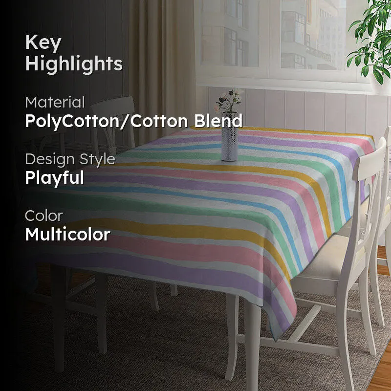 Vibgyor Stripes Table Cover media 2