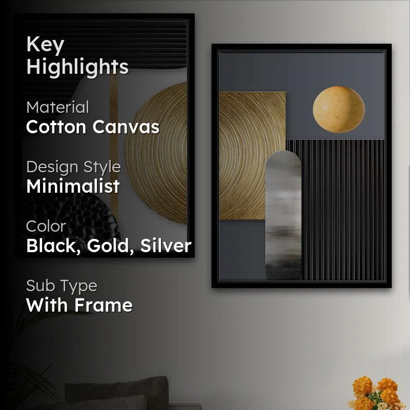Clementine Abstract Cotton Canvas Wall Art - Set Of Two media 2