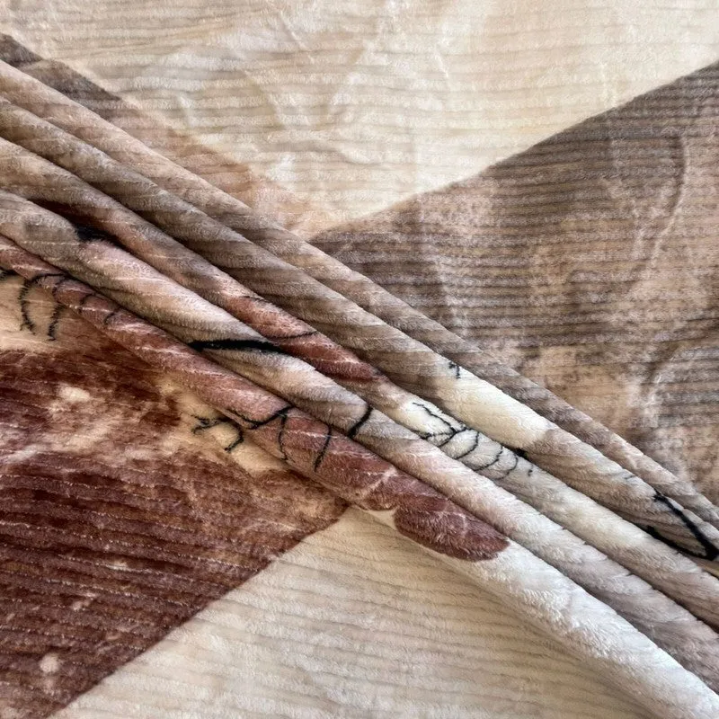 Spring Cozy Wool Blankets (Brown) - 350 GSM media 4
