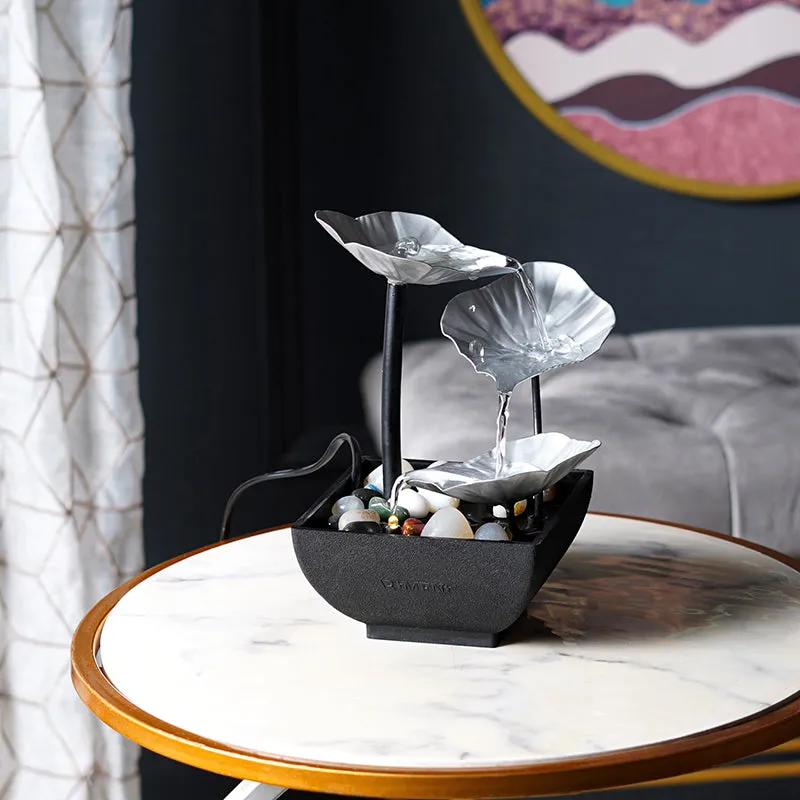 Lily Flow Table Top Fountain - Silver media 4