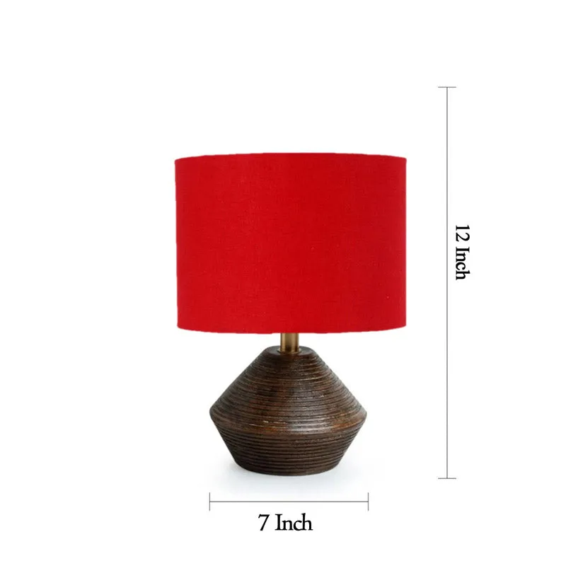 Yami Wooden Table Lamp - Brown,Red media 7