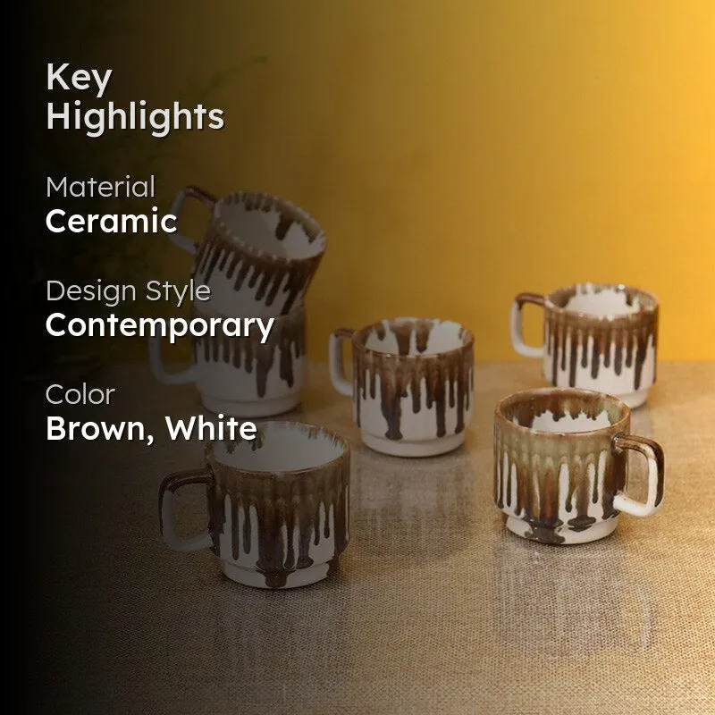 Radhya Ceramic Tea Cup (150 mL Each) - Set of Six media 2