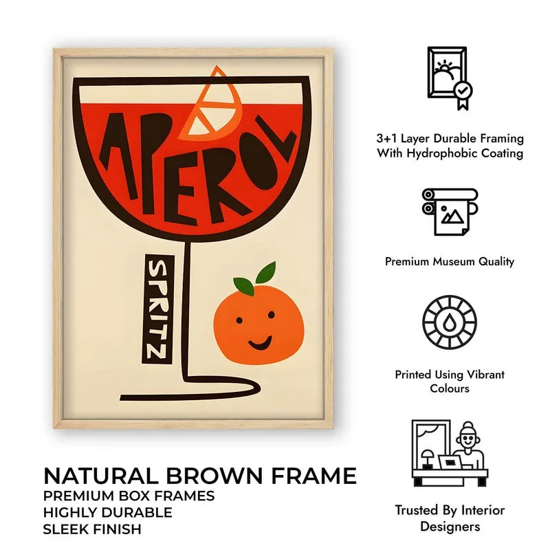 Oramge Aperol Archival Canvas Wall Art - Brown media 11