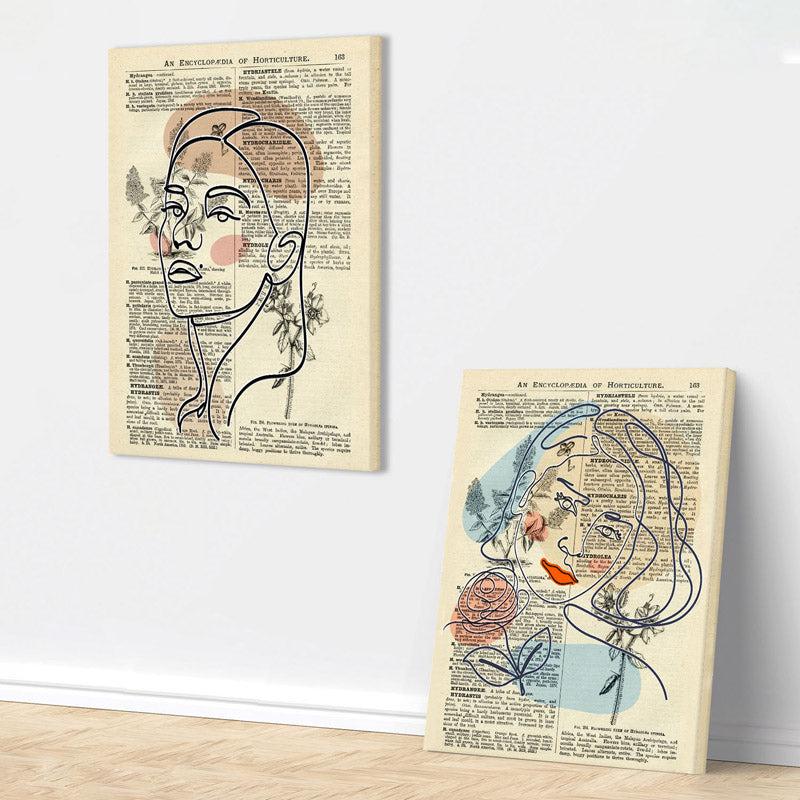 Feminine Flow Wall Painting - Set Of Two