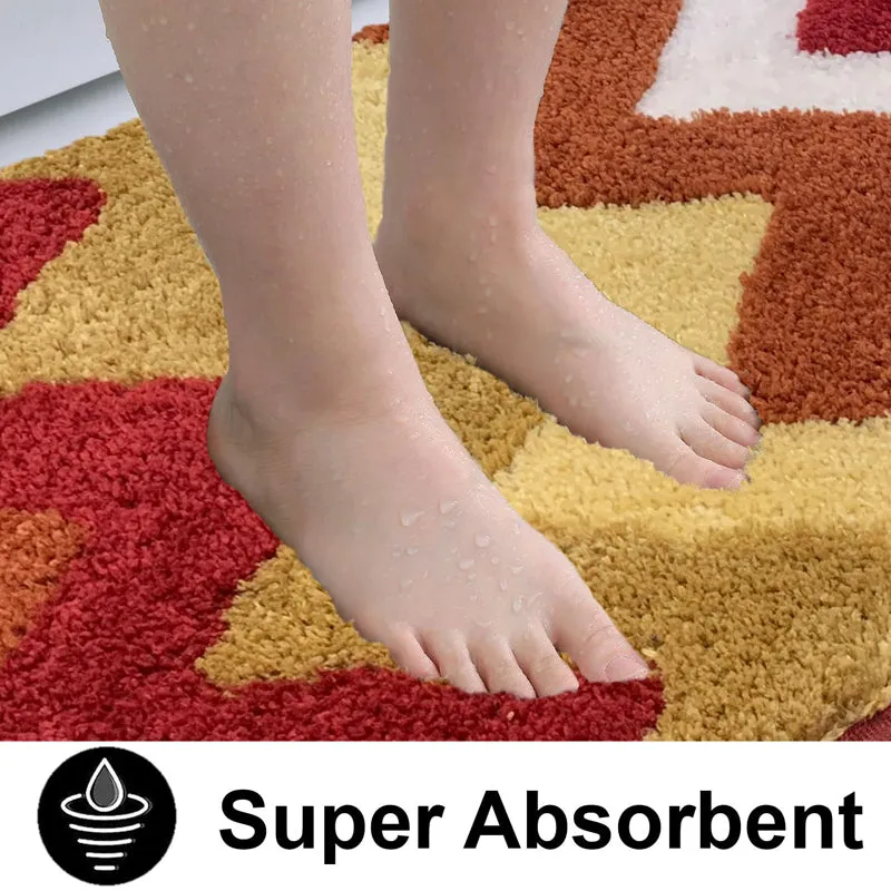 Mason Chevron Microfiber Bath Mat - Red media 5